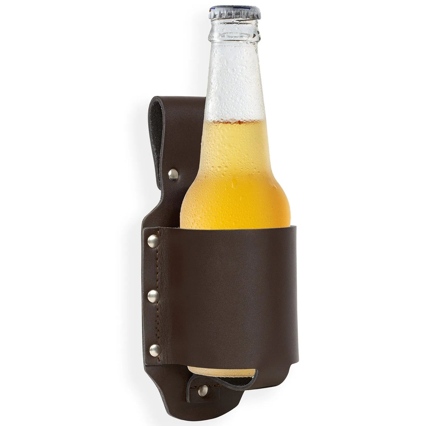 Coldre de cerveja de couro