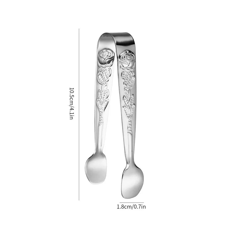 Luxo aço inoxidável pinças de gelo