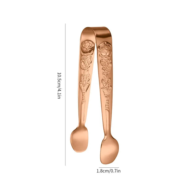 Luxo aço inoxidável pinças de gelo