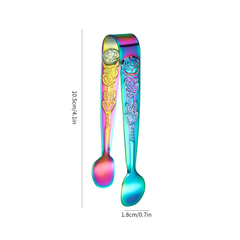 Luxo aço inoxidável pinças de gelo