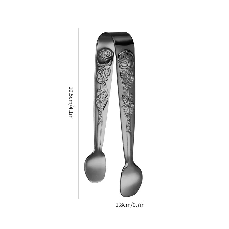 Luxo aço inoxidável pinças de gelo