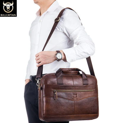 Bullcaptain Leather Briefcase