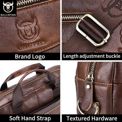 Bullcaptain Leather Briefcase