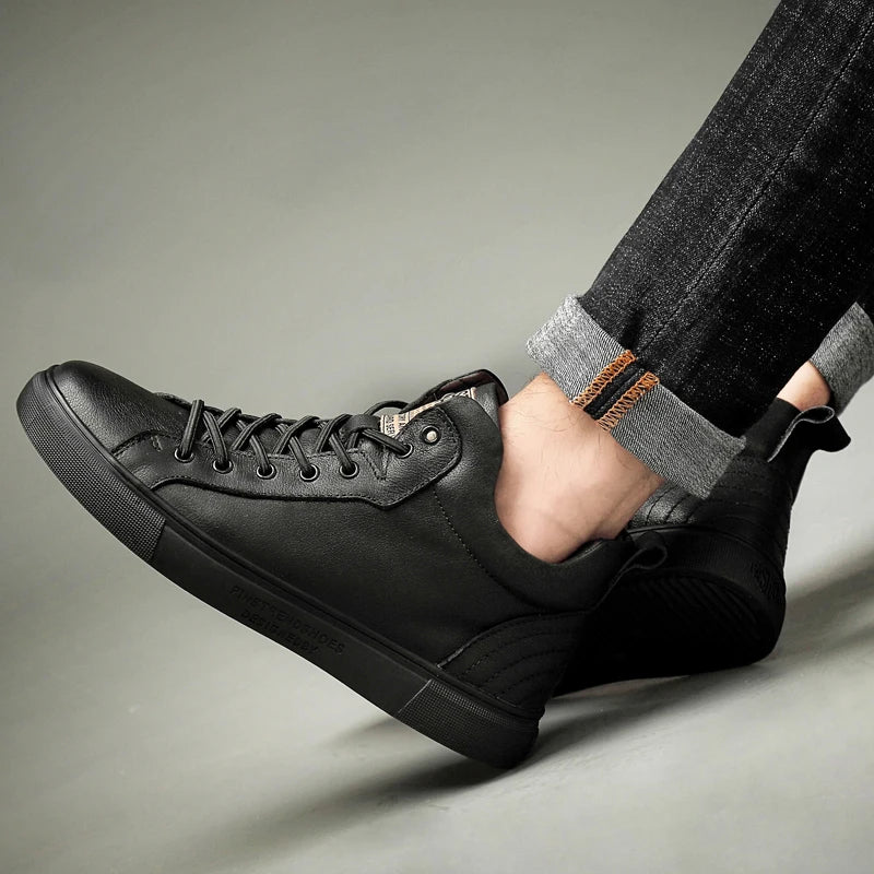 Bottes en cuir authentiques pour hommes