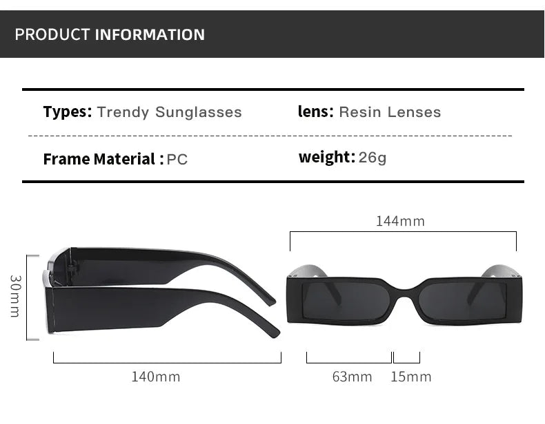 Rectangular Slim Sunglasses