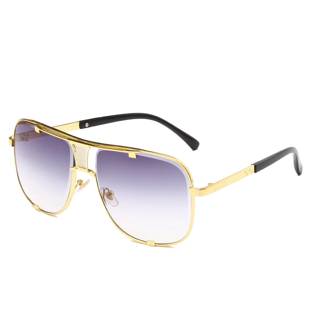 Luxury Gold Aviator Sunglasses - Bold Elegance with Gradient Lenses