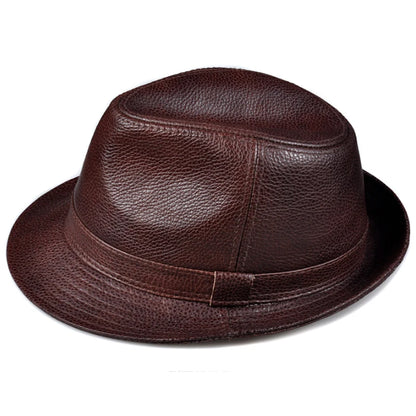 Hat de Fedora en cuir authentique - classique et intemporel