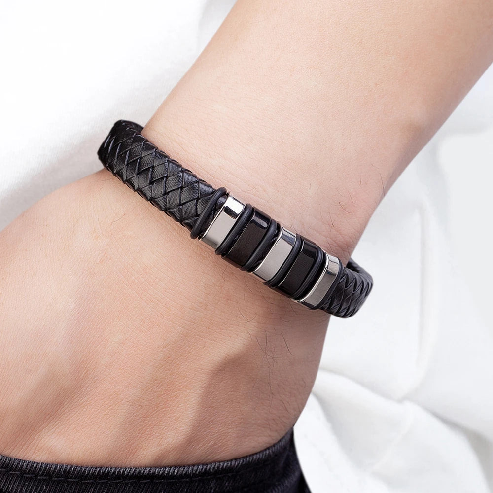 Herren -Lederarmband - mutig, stilvoll und langlebig