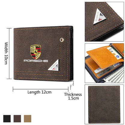 Porsche-Inspired Leather Wallet 