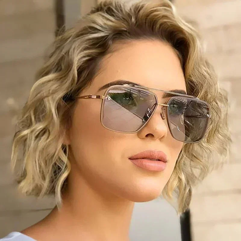 Aviator Style Oversized Sunglasses