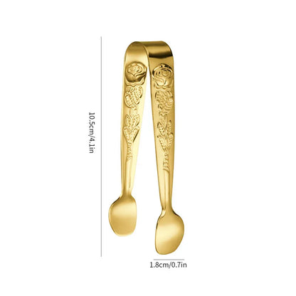 Luxo aço inoxidável pinças de gelo 