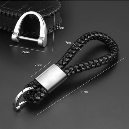 Mercedes Rope Leather Keychain 