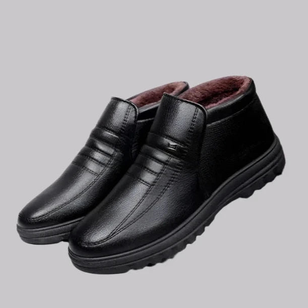 Botas de couro quente de inverno masculinas