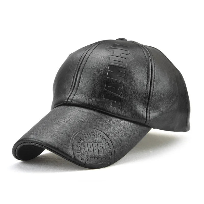 Casquette de baseball en cuir masculin - classique et durable