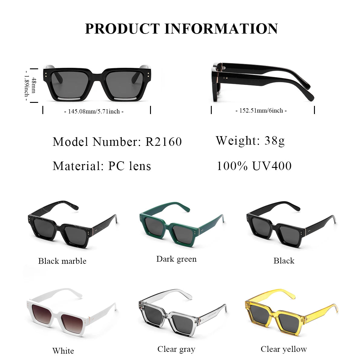 Übergroße quadratische Sonnenbrille