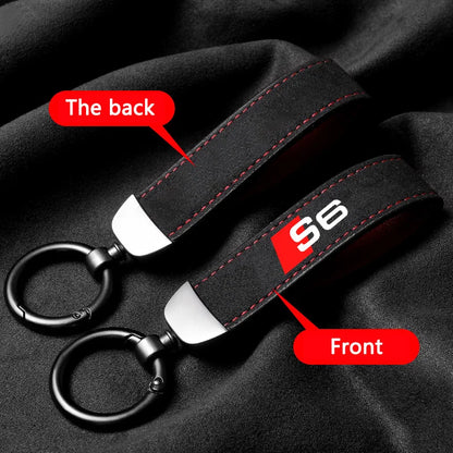 Audi Suede Leather Car Styling Keychain Collection