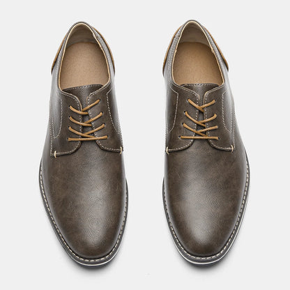 Zapatos Oxford de cuero casual de cuero para hombres