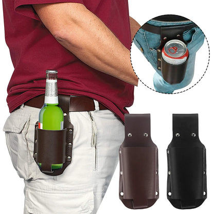 Coldre de cerveja de couro