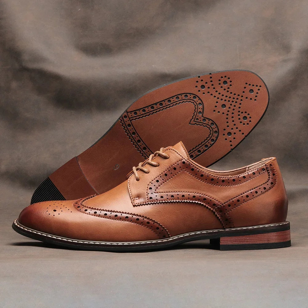 Chaussures oxford de Brogue pour hommes 