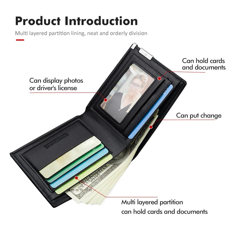 Car Mounted Men's Short Wallet