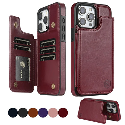 Blocking Leather Wallet Case for iPhone