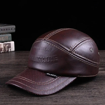 Premium Leather Vintage Baseball Cap