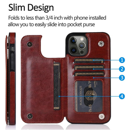 Retro Wallet Flip Leather Case For iPhone