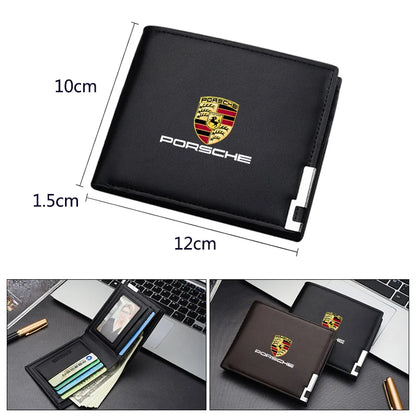 Porsche Leather Wallet with Metal Clip 