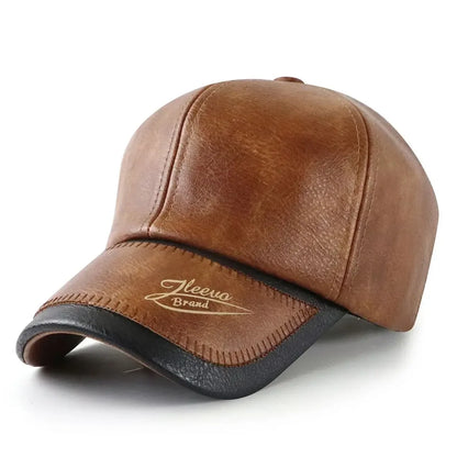 Vintage Leather Baseball Cap