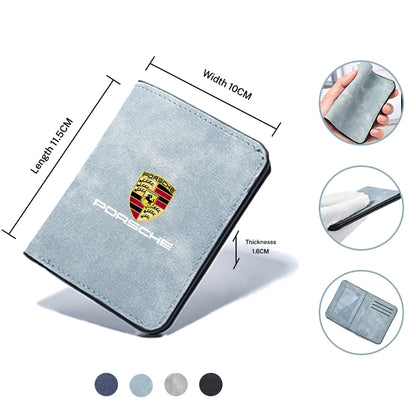 Wallet Card Holder – Premium Leather Design for Porsche