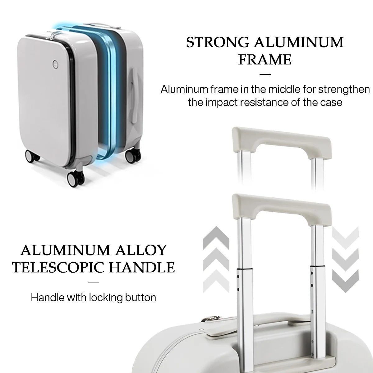 Bagages à cadre en aluminium