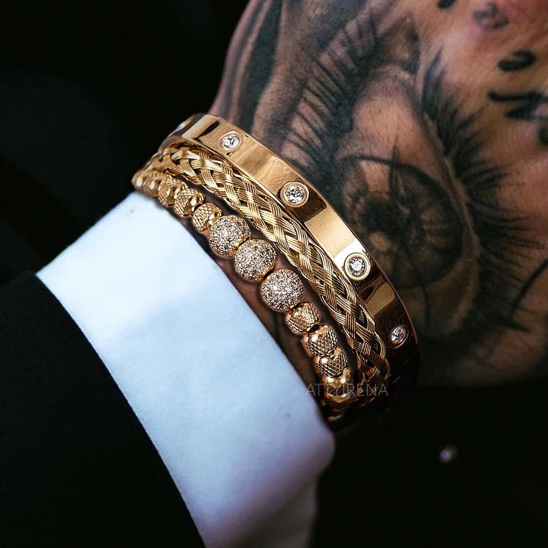 Gold Luxusarmband Set