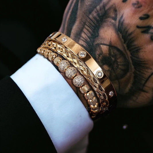 Gold Luxusarmband Set