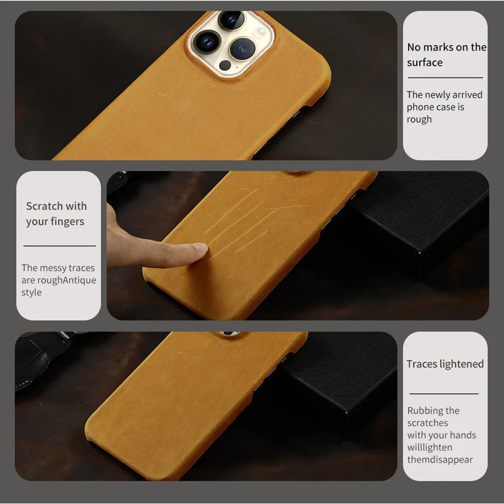 Retro Cowhide iPhone Case