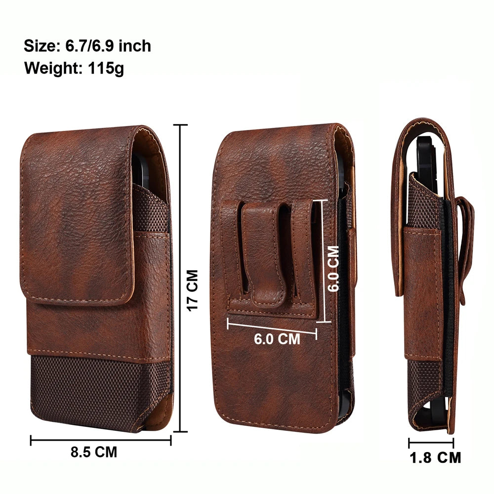 Universal Leather Men Waist Bag