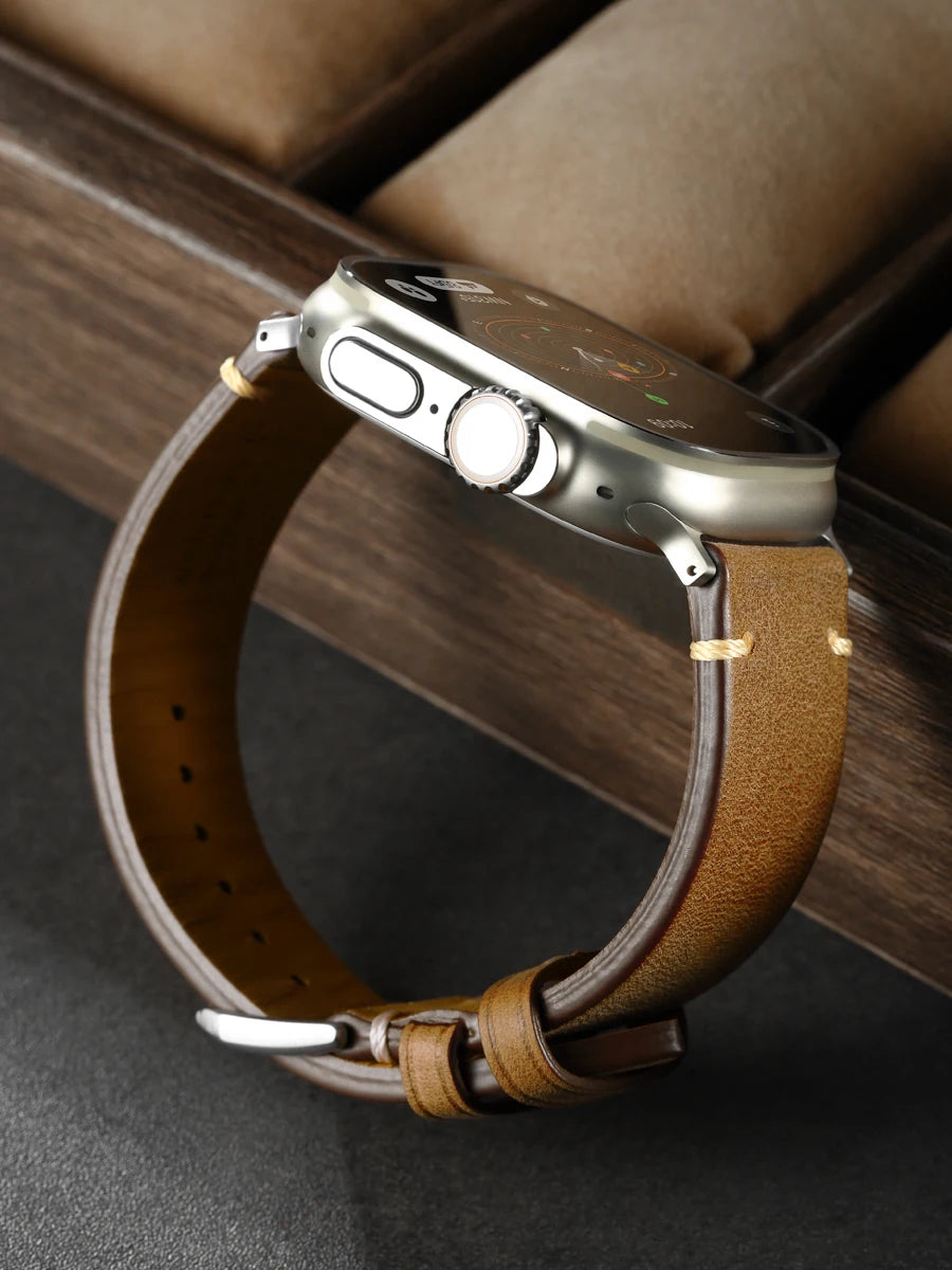 Cinta de couro de luxo para a Apple Watch