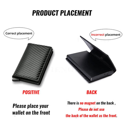 RFID Blocking Leather Card Holder Wallet