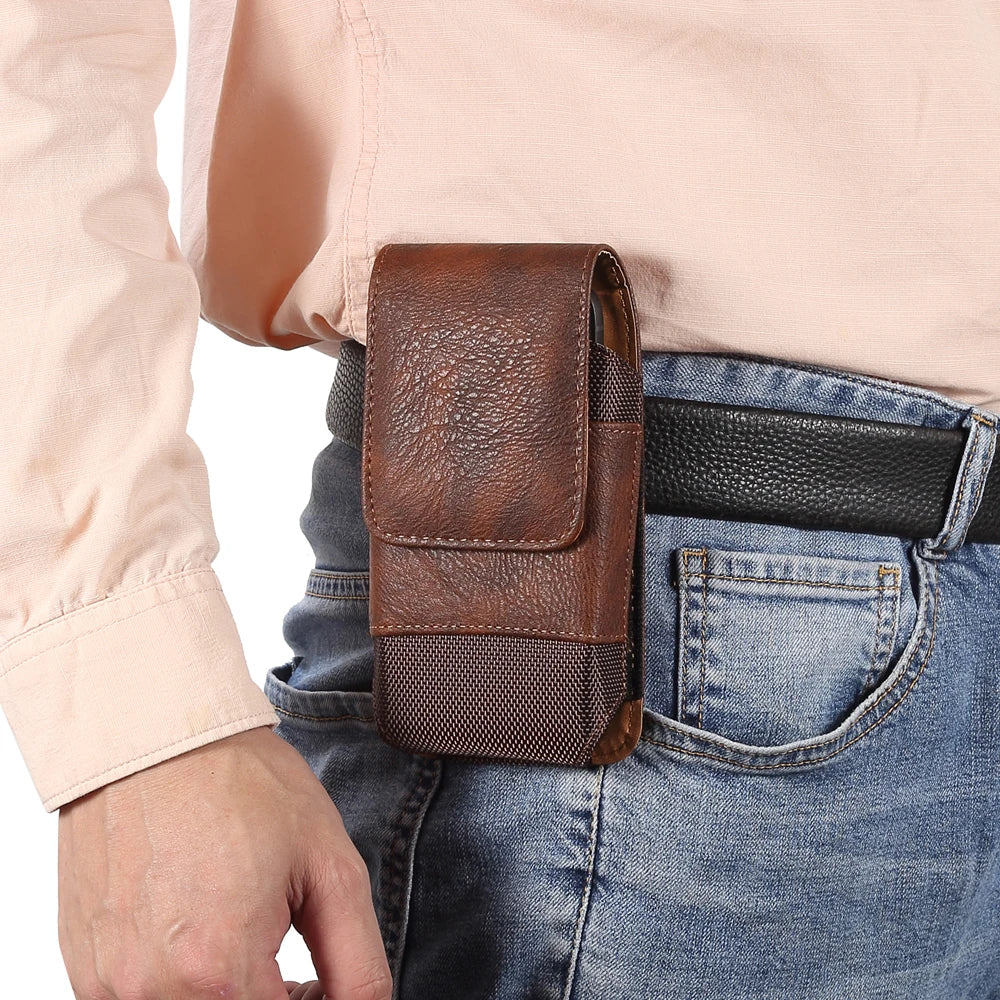 Universal Leather Men Waist Bag