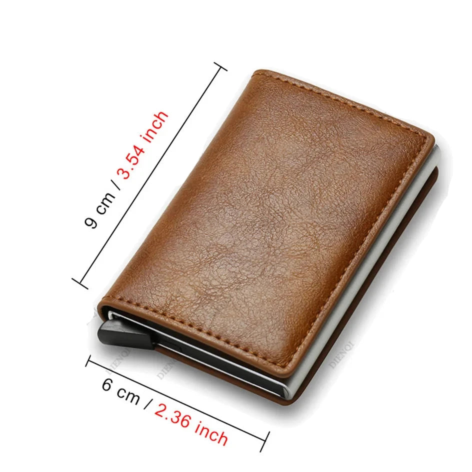 RFID Blocking Leather Card Holder Wallet