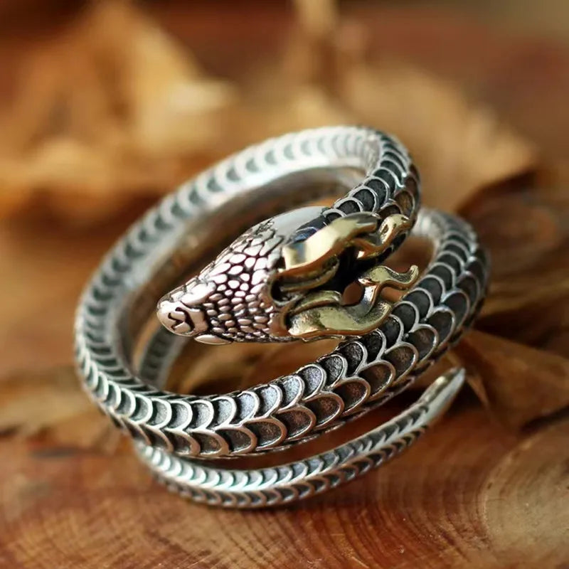 Anillo de estilo de dragón para hombres 