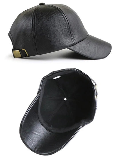 Casquette de baseball en cuir masculin - classique et durable