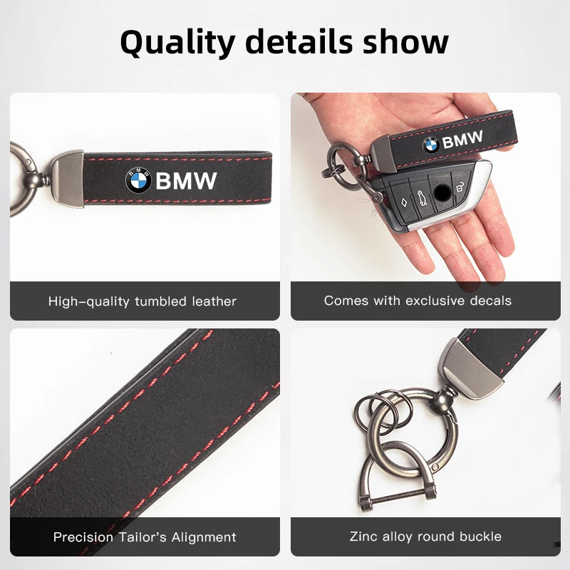 BMW Suede Keyring 