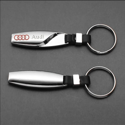 Audi Car Leather 3D Metal Styling Keychain Collection