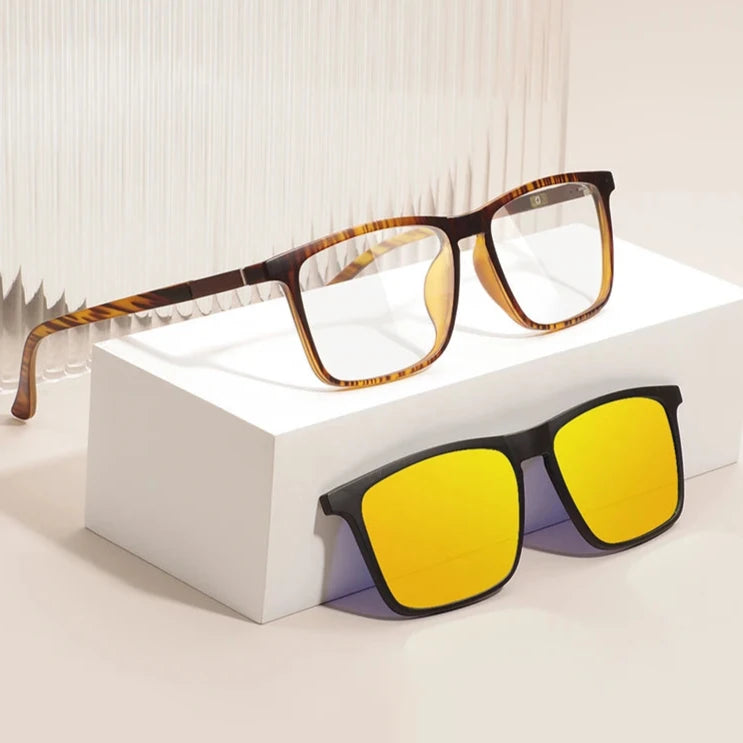 Modulare Clip-On-Sonnenbrille Set für Männer