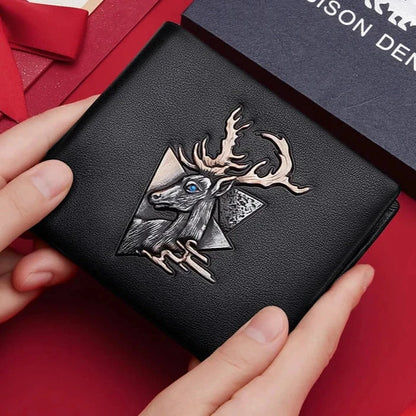 Stag Embossed Leather Wallet