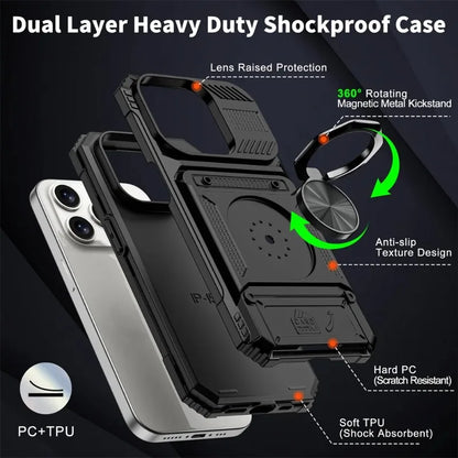 Shockproof Wallet Phone Case with Hidden Flip Card