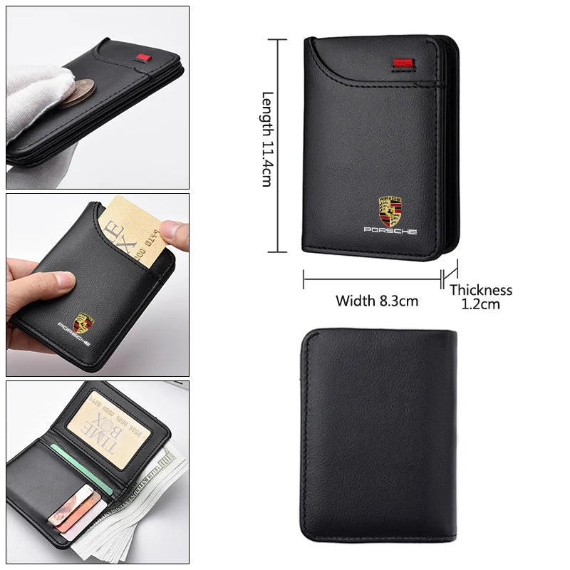 Porsche Emblem Soft Leather Wallet 