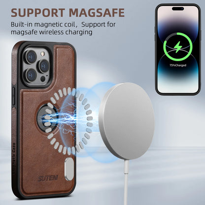 Luxury PU Leather Magsafe Wireless Charging iPhone