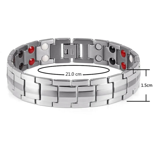 Bracelet magnétique en acier inoxydable