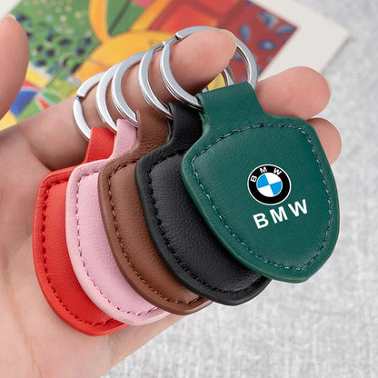 BMW Emblem Leather Keyring 